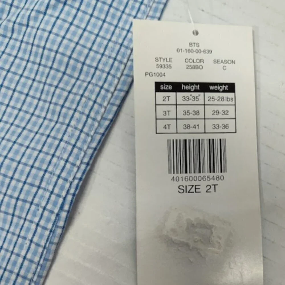Just Friends Button Down Y2K Dress Shirt Blue Boy 2T NWT